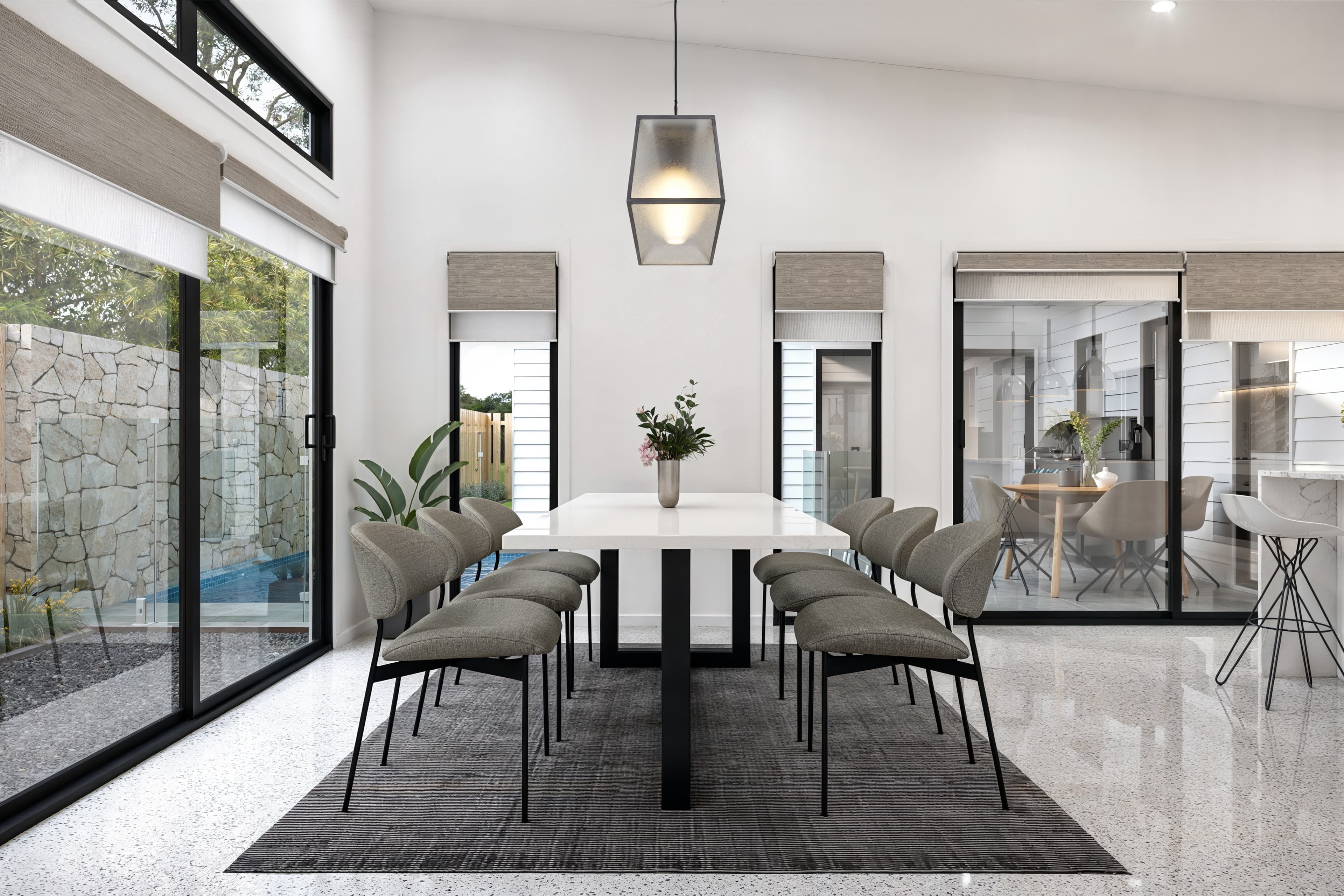 Interior render — living area
