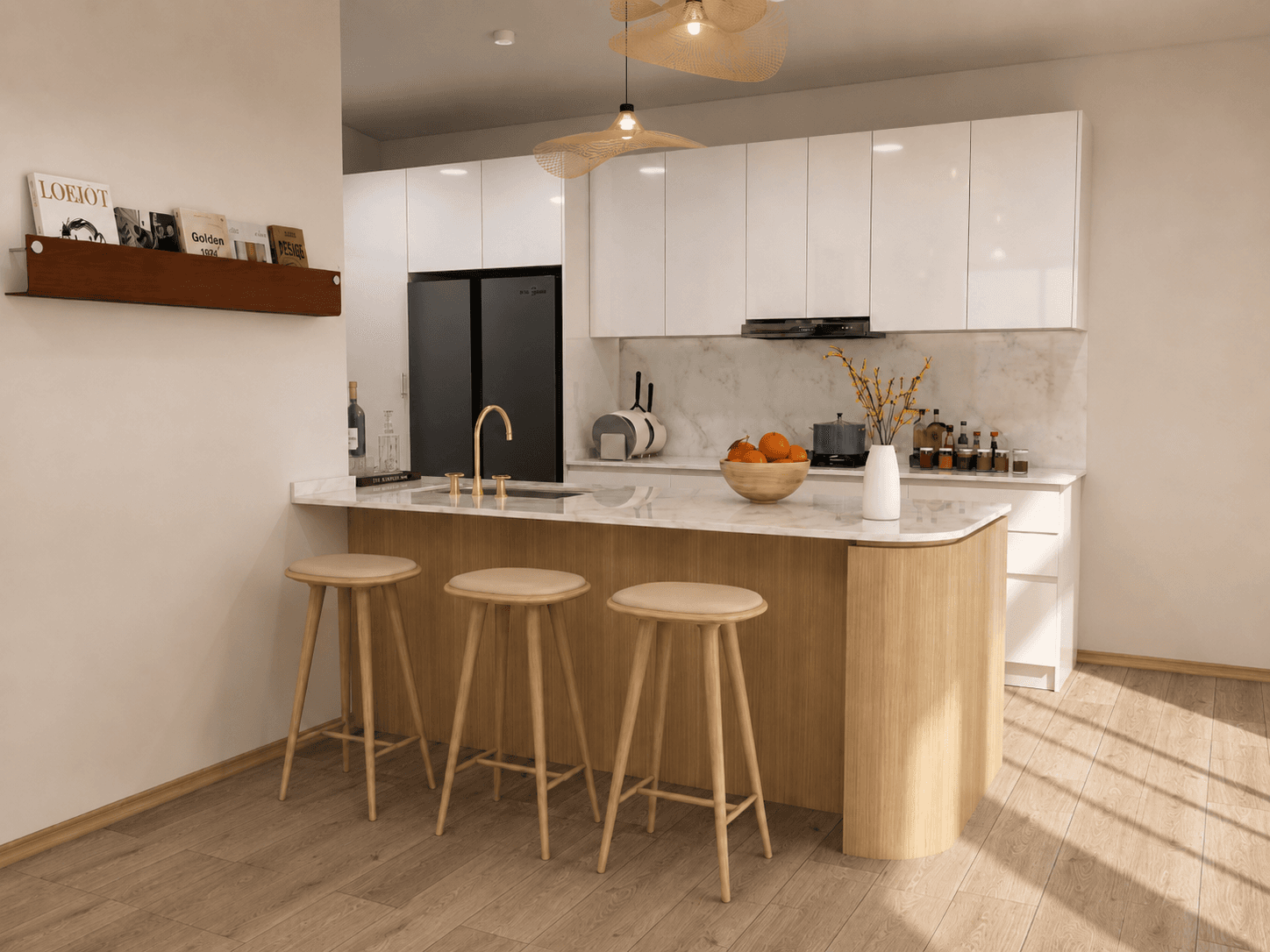 Mountain View Estate kitchen render